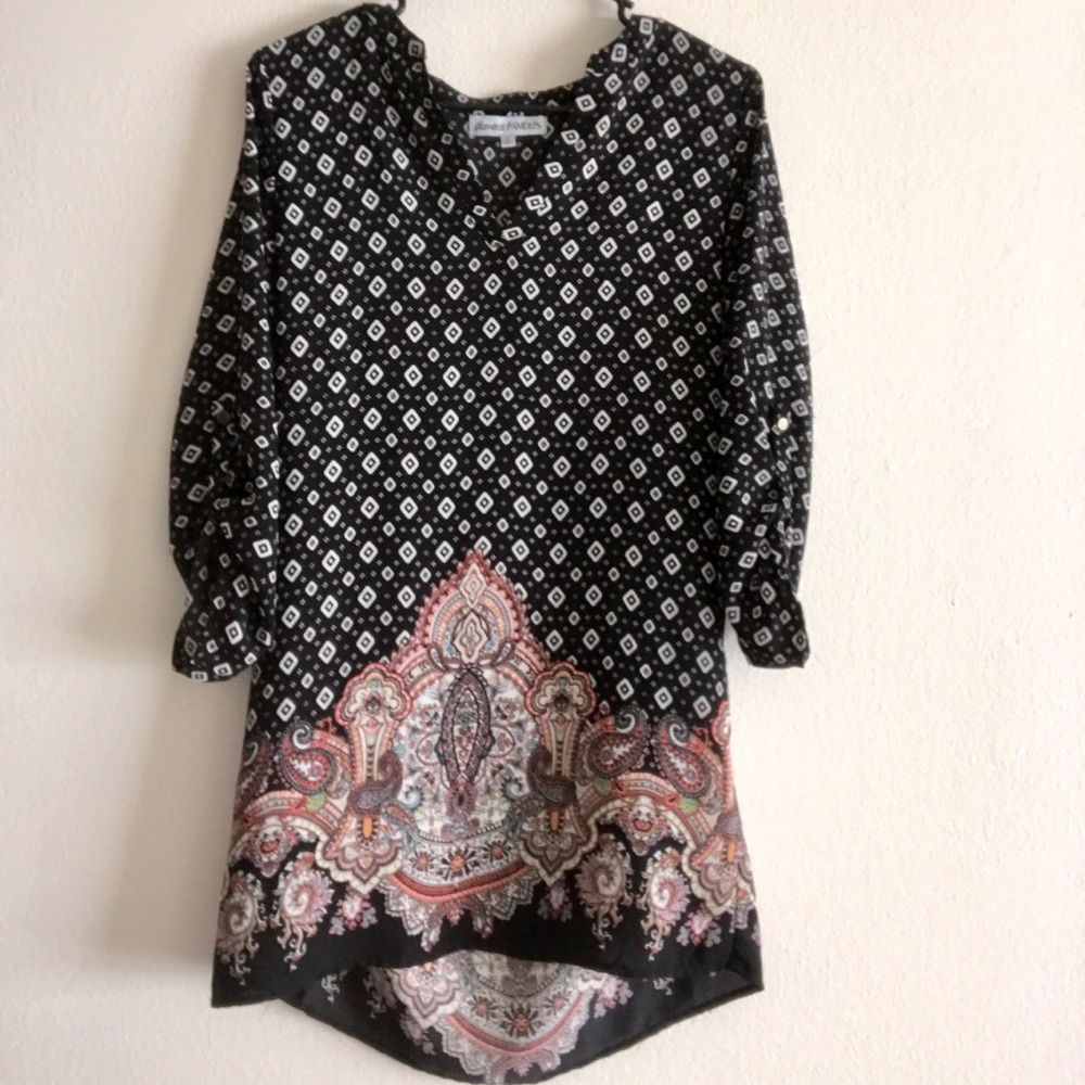 Patterned Shift Dress